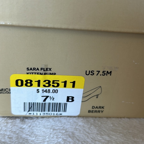 NIB Michael Kors red glitter kitty heels size 7.5 - Picture 5 of 5